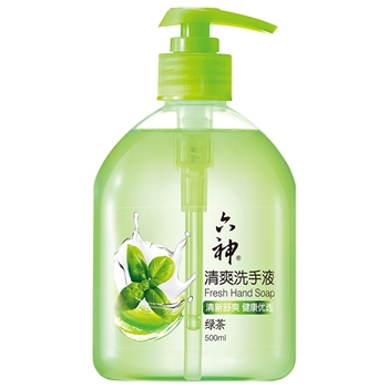 六神 清爽洗手液 绿茶500ml